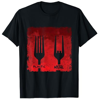 Fourchette en plastique et métal T-Shirt