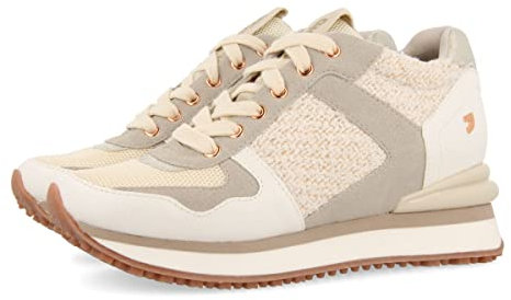 Sneakers Monocolor Off-White con cuña Interna para Mujer lellig