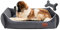 FUUFEE Hundebett XL | Hundesofa für Sehr Große Hunde 120 x 90 cm | Waschbar Hundebett | Abnehmbarer Bezug Mit Reissverschluss | Tiefgrün