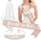 Bymivofun Bride to Be Schärpe Schleier Set, Hen Party Accessoires mit Bride to Be Tiara Sash Veil, für Braut, Bachelorette Party, Jungge sellinnenabschied, Brautparty, Hochzeit
