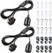 DiCUNO E27 Lampholder, Pendant Light Ceiling Lighting Fitting, Suspended Pendant Light Fitting Kit, Black, 4M, 2Packs