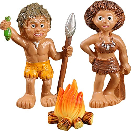 jojofuny Miniature Figurines 1 Set resin statue car decorations sculpture party bag Glass Model ornaments dash board flowerpot desktop primitive man craft statuette crafts garden figurines