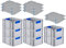 PROREGAL SuperSparSet 8x Eurobox NextGen Color mit Auflagedeckel & Schiebeschnappverschlüsse, HxBxT 22x30x40cm, 20L, Griffe blau geschlossen, Glatter Boden, Eurobehälter Transportbox Transportbehälter
