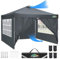 COBIZI Tonnelle Pliante 3x3 Imperméable, Anti-UV Barnum Pliant 3x3 Professionnel, Robuste Tonnelle de Jardin Exterieur avec 4 Côtés et 4 Sacs, pour Camping, Plage, Mariage, Fête, Festival(Gris)