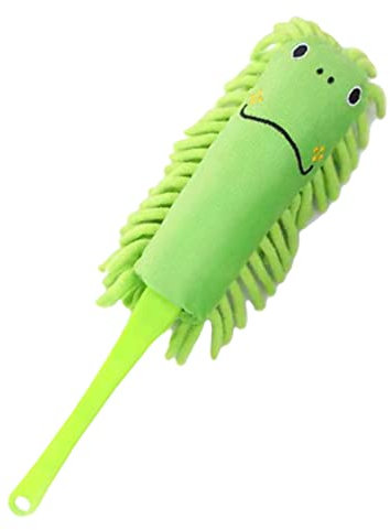 F Fityle Weiche Mikrofaser-Staubwedelbürste, Staubreinigungsbürste, abnehmbar, für Kinder, als Spielzeug, vielseitig einsetzbar, waschbarer Staubwedel für, GRÜN