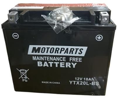 Batterie Motorparts Minarelli YTX20L-BS compatible avec Yamaha Quad YFM Grizzly - 660 CC 2002-2008 spécification complète moto scooter sans entretien