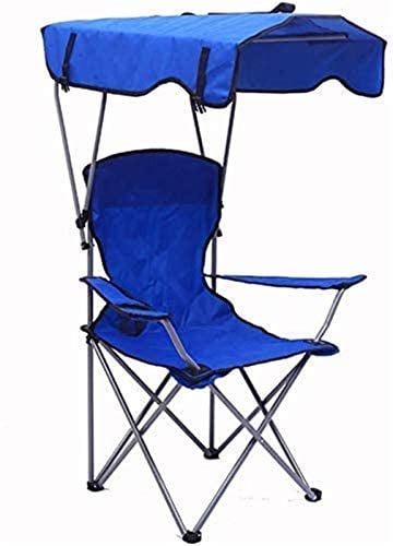 VVHUDA Sonnenliege Klappstuhl Tragbare Campingstühle, Klappbare Gartenliege Mit Sonnenschutz Leichter Strandstuhl Mit Überdachungssitz Kompakter Ultraleichter Strandangeln Im Freien,Gr small Gift