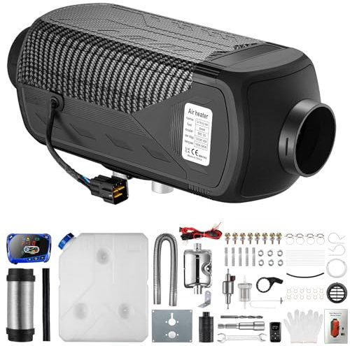 Redriver Diesel Heater 1-5KW, 12V/24V Parking Fuel Heater, Night Air Heater with Premium Silencer, Upgrade Smart Remote Control For Truck, Boat, Car Trailer, Motorhomes, Campervans, Caravans
