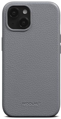Woolnut Leder Hülle Case für iPhone 15 - Grau