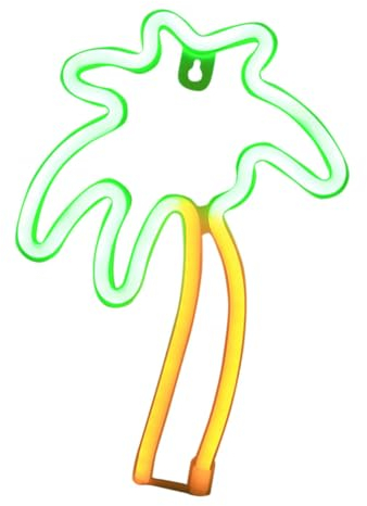 Veemoon Dekorative Neonlichter Weihnachtsbaum Neonlicht Palmen-neonlicht Led-tischlampe Leuchtreklamen Led-leuchtreklame Tür Neonlicht Led-schild Nachttischlampe Weiß Plastik Kinderzimmer