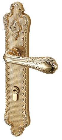 ZHCHAO Vintage Door Lock Indoor Room Bedroom Wooden Door Lock Gold Color Silent Internal Door Lock