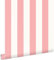 papier peint à rayures rose clair et blanc 50 x 900 cm - ESTAhome
