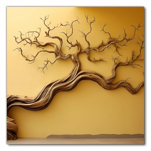 Wallario Selbstklebende Möbelfolie/Tischdecke für Innen und Außen, Größe: 100 x 100 cm - Lebensbaum Skulptur