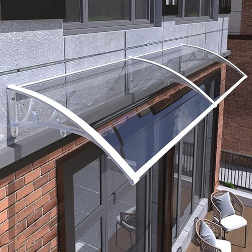 Regenschutz für Außenfenster, Fenster-/Gartenüberdachung, Terrassen-/Veranda-Markise, Überdachungen, Haustürüberdachung, Außenmarkise, UV-Schutz vor Regen und Schnee, Polycarbonat-Abdeckung