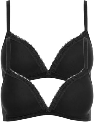 Lisca 2er Pack Triangel BH ohne Bügel INES 020285 Gr. 85B in Black