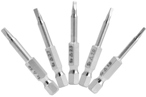 HaoTrade 5Pcs Triangle Drive Bits, Triangle Head Screwdriver Bit Set, 50mm Magnetic Triangular Screw Drill Tip, 1/4 Hex Shank Screwdriver Bits Kit, Screwdrivers Repair Tools