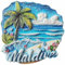 Kühlschrankmagnet, Malediven, Reise-Souvenir, Kühlschrankdekoration, magnetisch, 3D-Aufkleber