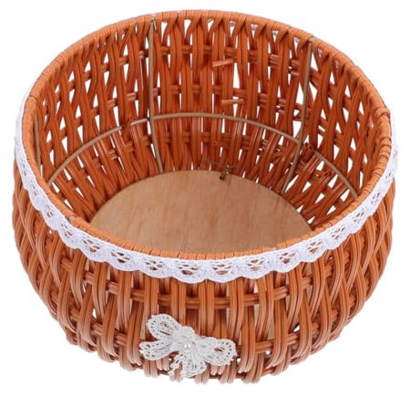 FUNOMOCYA Panier Imitation Rotin Pour Plantes Panier Décoratif Arrondi Pour Rangement De Couvertures Et Plantes Intérieur Et Extérieur Couleur Grise