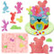 Minie Ausstechformen kinder, 3D Micke Tortendekoration Form, Minie Silikonform, Rosa, Micke Gebäck Backform, Kreativ Formen, Geeignet für Fondant, Schokolade, Bäckerei, Kerzenherstellung Usw
