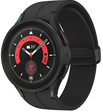 Samsung Galaxy Watch5 Pro LTE 45 mm Orologio Smartwatch, Monitoraggio Benessere, Fitness Tracker, Batteria a lunga durata, Black Titanium (Ricondizionato)