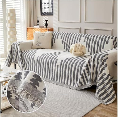 Decken für Sofa Sessel Sofabezug 1 2 3 4-Sitzer-Sofa üBerwurf Decke L U Form Ecksofa-Universal Couch Sofa Abdeckung Mehrzweck Sofa Hussen,02,180X380cm