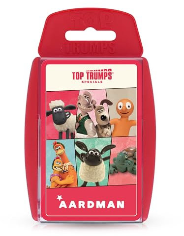 Top Trumps Aardman Specials Card Game, Play with Wallace, Gromit, Feathers McGraw, Shaun the Sheep and even Morph! In this educational packed game, gifts and toys for boys and girls aged 8+