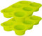 ZANGCO Non-Stick Silicone Muffin Tray – 6-Cup BPA-Free, Heat-Resistant Baking Pan for Cupcakes, Muffins, and More (Green 2 - Pack)