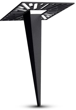 SSC-LUXon HAUKI Universal Erdspieß für Gartenleuchte, Steckdosen, Wegeleuchten, Gartenlampen - Bodenanker Erdanker Befestigung Garten inkl. Schrauben & Zubehör