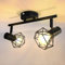 Sweier Led Deckenstrahler, Deckenleuchte 2-Flammig E14 Verstellbare, Schwenkbar Deckenspots für Küche, mit Gitterschirm Retro Wandleuchte für Arbeitszimmer Flur, Max. 40 Watt(Ohne Glühbirne)