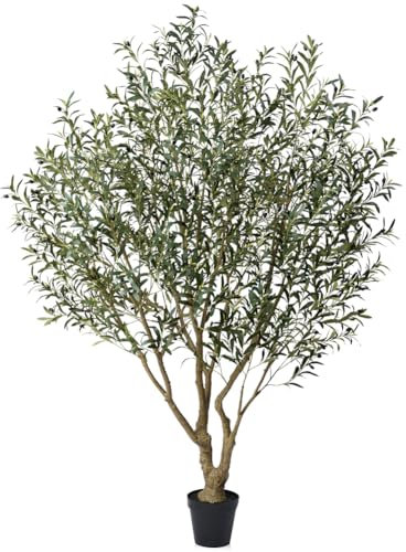 VeriNatural Olivier Artificiel 240 cm Plante Artificiell- Fausse Plante Grande avec Feuilles en Soie, Résistante aux UV - Décoration Intérieur Extérieur pour Maison, Jardin, Salon, Balcon, VN138