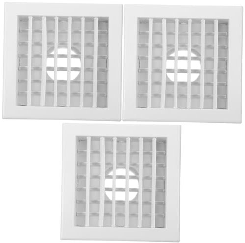 DOITOOL 3pcs Round Ceiling Vent Cover Soffit Vent Cover for Central Air Conditioning Wall