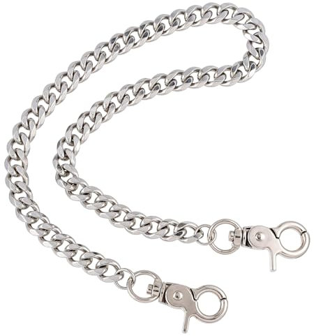 Giantree 50cm Brieftasche Kette, Hosenkette, Edelstahl Schlüsselkette mit Karabiner Wallet Chain Metall Jeanskette und Schlüsselanhänger Kette für Hosen Geldbörse Männer Frauen