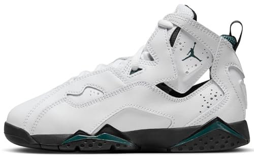 Nike Kinder Jordan True Flight PS Schuhe Farbe: Weiß/Schwarz/Grün (133); Größe: EUR 35 | US 3 | UK 2.5