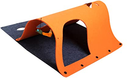 Toddmomy 1stück Kreativer Katzentunnel Filz Mit Spielzeug Und Katzenminze Multifunktionale Katzenhöhle Orange Für Katzen Und Kleintiere