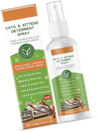 FROMCEO Dissuasori spray per gatti e gattini, sicuri per mobili, pavimenti e altro ancora, con paraffina protegge il tessuto del divano e del letto