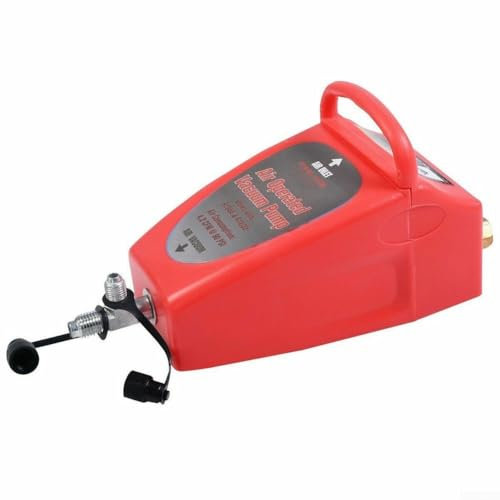 4 2CFM Bomba de vacío neumática para aire acondicionado de coche R134a y R12 Sistema Compatible Aluminio ligero y PE Eficiente Eliminación de aire Mango integrado Fácil de llevar Diseño compacto Hogar