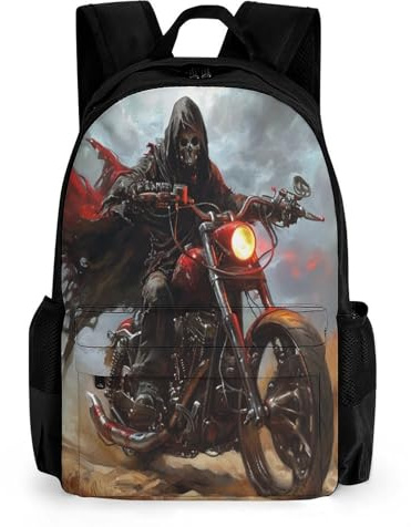 QPIRINMEX 3D Heavy Metal -Schulrucksack Für Studenten, FreizeiCamionsack Für Kinder, Tagesrucksack, Büchertasche, Wandern, Sport, Outdoor, Arbeit, Reisen, Laptoptasche