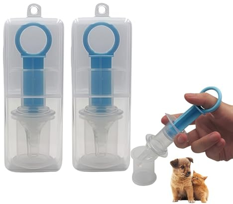 Txuolin 2Pcs Blue Pet Medicine Feeder Liquid Oral Syringe Milk Nursing Bottles Syringe Soft Tip Plastic Pet Medical Feeding Tool for Dog Puppy Cat, Kitten Nursing Supplies