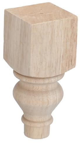 MOBUTOFU Holz Sofabeine Rund 15cm Gedrechselt als Ersatz Möbelfüße im Landhausstil für Couchtische und Kommoden Geeignet für Wohnzimmer und Esszimmer