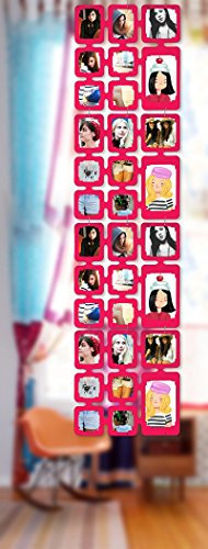 trendfinding 1,63 m Set Fotos Bilder Raumteiler Rahmen Collage Fotowand Kartenwand Fotovorhang Fototaschen Fotogalerie Kunststoff Fotohalter Pink