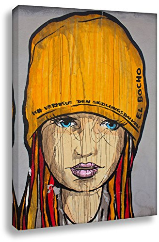 Kunstbruder Wandbild auf Leinwand - EL Bocho Graffiti - Siedlungsbalkon - Pop Art Gemälde Kunstdruck Dekoration Loungebild (70x100cm)