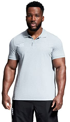 Canterbury Men's Waimak Cotton Polo Shirt | Rugby Shirt | Casual Polo Shirt, Classic Marl, 2XL