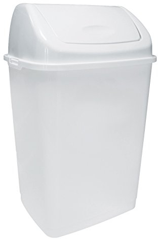 Rossignol 91163 Clap Poubelle à Couvercle Basculant Plastique Blanc 36 x 29,4 x 56 cm 35 L