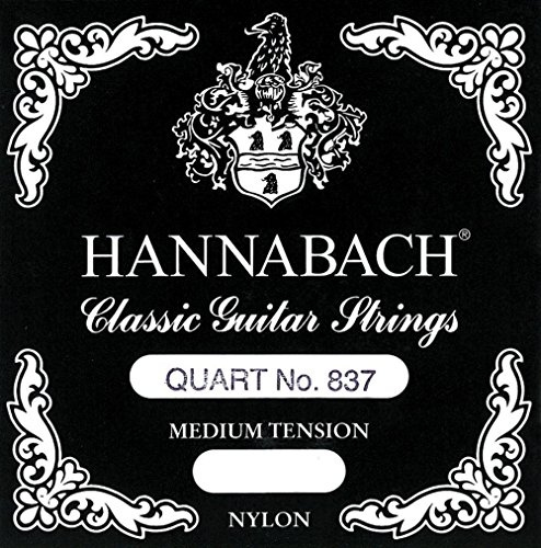 Hannabach Classical Guitar Strings Series 837 Medium Tension for Quart Guitar, plain nylon, scale 540-560 mm - A1-8371MT
