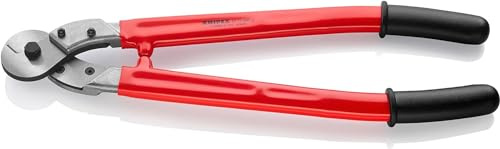 Knipex 95 77 600 Wire Rope and ACSR-Cable Cutters 23,62 with dipped insulation