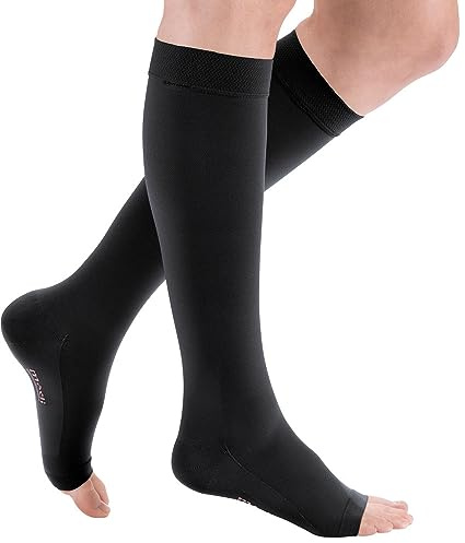 mediven comfort CCL2 AD Kompressionsstrümpfe kurz (34-38 cm) o. Fußspitze Trikotabschlussrand IV schwarz