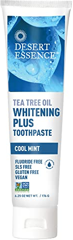 DESERT ESSENCE - Whitening Plus Toothpaste Cool Mint - 6.25 oz. (176 g)