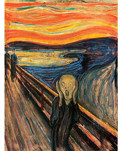 Wee Blue Coo Edvard Munch The Scream Old Master Painting Art Print Poster Wall Decor Kunstdruck Poster Wand-Dekor-12X16 Zoll