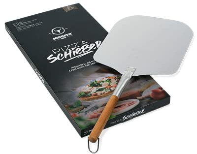 MOESTA-BBQ 10039 Pelle à pizza n°1-66 cm en aluminium avec manche en bois pour cuisson à pizza comme l'italien