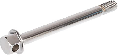 Kurze Steckachse vorne, vordere - B125 (Gesamtlänge mit Kopf ca. 143mm) - verchromt - mit Montagebohrung im Sechskant - KR51, SR4-1, SR4-2, SR4-3, SR4-4, Duo